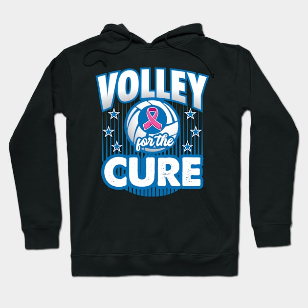 Volleyball For the Cure' Cancer Awareness Volleyball Hoodie by ourwackyhome